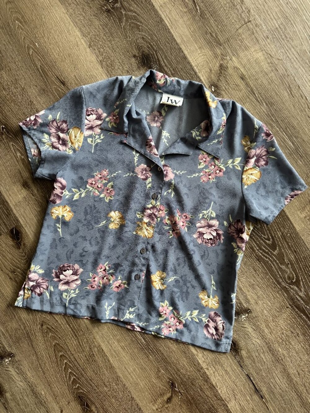 Vintage 1990s Jean Works Floral Camp Shirt | Made in Canada